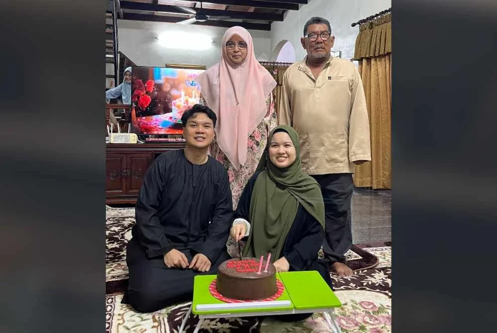 Gambar kenangan Allahyarham Abdul Redduwaf bersama keluarga.