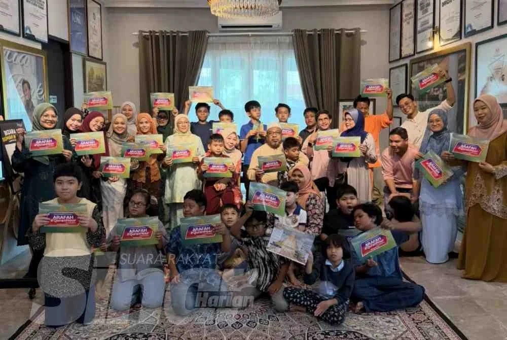 Anak-anak istimewa bersama rombongan PRNNK dan kakitangan Bizara memenang risalah Arafah #QuranHour.