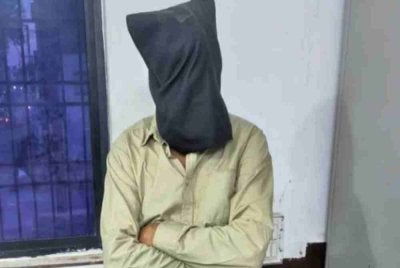 Suspek kini sudah ditahan polis. Foto Agensi