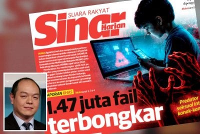 Choong Fook (gambar kecil) menasihatkan ibu bapa supaya cakna dalam mendidik anak-anak mengenai penggunaan media sosial secara selamat.