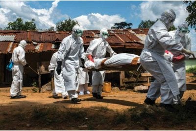 Sebanyak lapan kes disahkan makmal dan 246 kes disyaki dilaporkan WHO setakat 16 Mei lepas serta 80 kematian disyaki dilaporkan di Wilayah Ituri, Congo. Foto fail Agensi