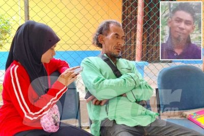 Suhaisham dan Nur Illyanis menunggu urusan bedah siasat dilakukan di Unit Forensik Hospital Jeli pada Khamis. - Gambar kecil (Mohamad Noor Illyas) - Foto:SINAR HARIAN/HAZELEN LIANA KAMARUDIN