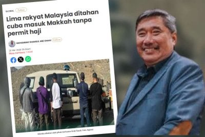 Laporan Sinar Harian dan Razali (kanan).