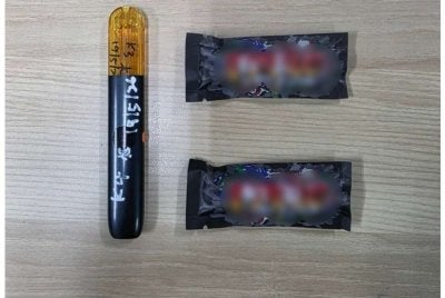 Vape yang disyaki mengandungai dadah jenis syabu atau 'piau piau'