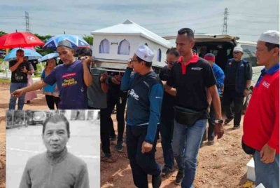 Urusan pengurusan jenazah berjalan lancar dan selamat dikebumikan di Tanah Perkuburan Islam Seksyen 21, Shah Alam pada Khamis.