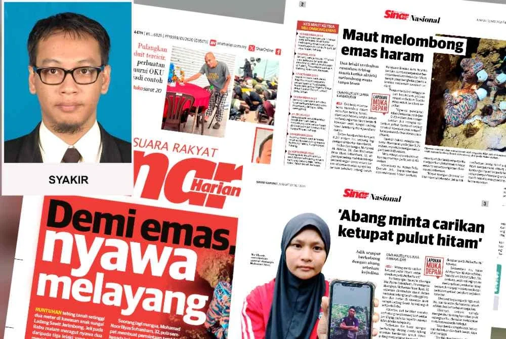 Laporan muka depan Sinar Harian pada Jumaat.