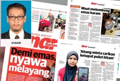 Laporan muka depan Sinar Harian pada Jumaat.