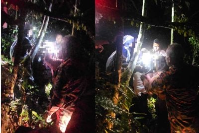 Pasukan penyelamat memapah mangsa turun ke kawasan selamat sebelum diberikan rawatan lanjut.