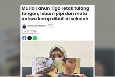 Laporan Sinar Harian sebelum ini tentang seorang murid lelaki berusia sembilan tahun didakwa menjadi mangsa buli dalam tiga kejadian berasingan di sebuah sekolah rendah di Kubang Pasu.