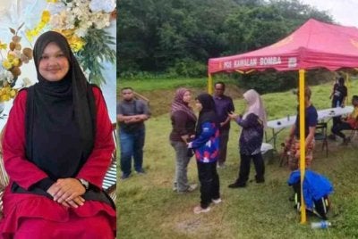 Nur Izzati Humaira (kiri) dilaporkan hilang dipercayai tersesat semasa melakukan aktiviti pendakian di bukit berkenaan.