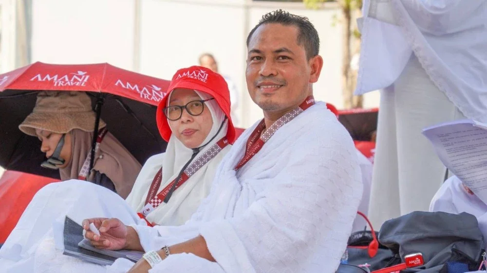 Ketenangan dan rasa syukur jelas terpancar pada wajah pasangan jemaah sepanjang berada di Tanah Suci.