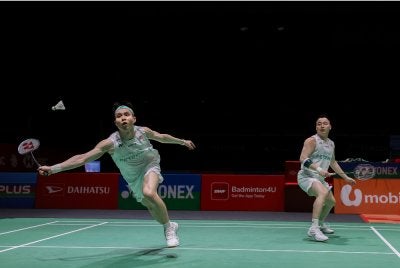 Aaron-Wooi Yik juga tampil di Singapura dengan misi mempertahankan kejuaraan yang dimenangi tahun lalu. Foto: Bernama