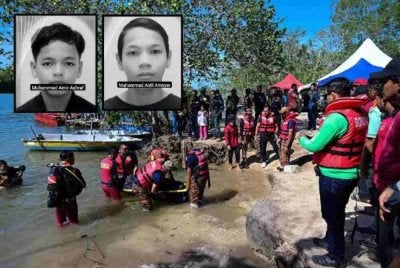 Dua beradik lemas selepas dibawa arus ketika mandi bersama dua lagi rakan mereka di Sungai Beril.