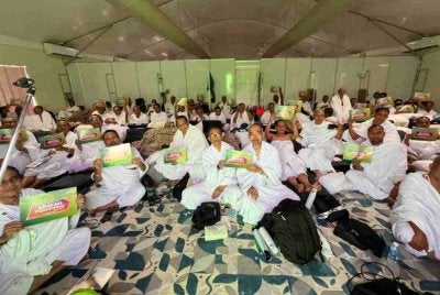 Seramai 210 jemaah haji Pakej Delima TH Travel menyertai majlis tadabur al-Quran bertemakan persiapan hati menuju kemuncak ibadah haji di Arafah.