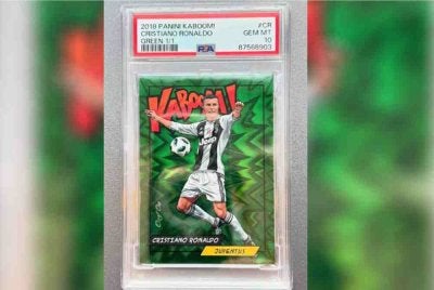 Kad Ronaldo dijual dengan harga RM5.35 juta.