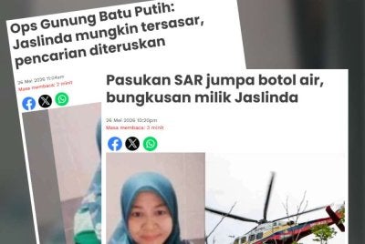 Pada Rabu, operasi SAR menerima petunjuk baharu apabila sebotol air dan bungkusan suplemen dipercayai milik mangsa ditemui di laluan menuju ke Gunung Rayu.