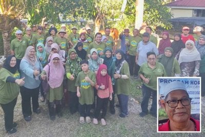 Sebahagian penduduk bergambar sebelum pelaksanaan ibadah korban di sini pada Khamis. Gambar kecil: Mohd Radzi