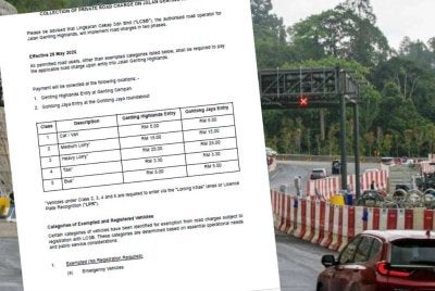 Kenyataan media LCSB yang mengumumkan kadar tol bermula hari ini. 
