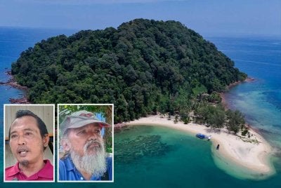 Pulau Songsong antara destinasi pelancongan yang semakin mendapat tempat di hati pengunjung. - Gambar kecil Muhammad Ali (kiri) dan Zainol