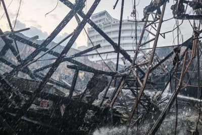 Lelaki warga asing ditemukan maut dalam kebakaran melibatkan sebuah premis di Jalan Penang pada Sabtu 