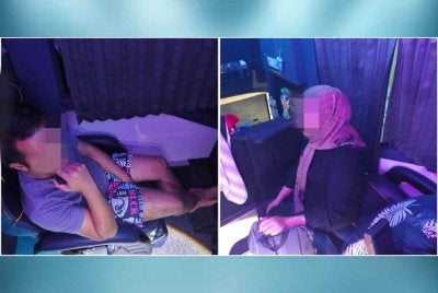 Pasangan itu ditangkap disyaki khalwat dalam bas pada Sabtu.