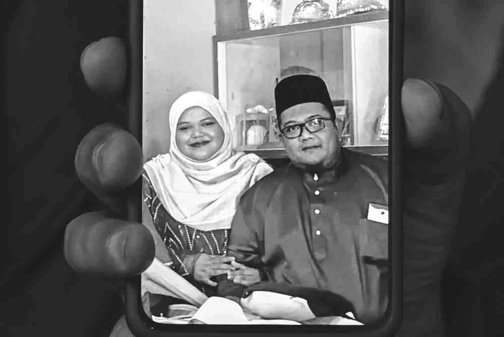 Gambar Aiman dan isterinya, Nor Azlina yang maut dalam kemalangan membabitkan lima kenderaan berhampiran Penjara Simpang Renggam, Johor. Foto: Bernama