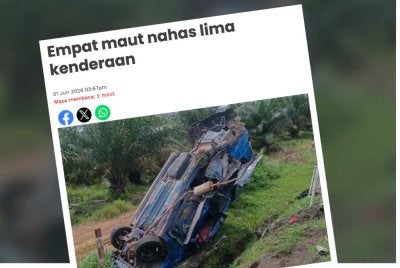 Laporan Sinar Harian pada Isnin.
