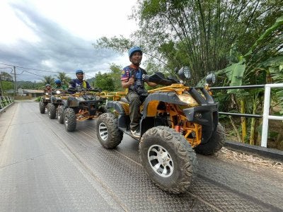 Aktiviti ATV di Sungai Seputih, Selama, antara produk eko-pelancongan yang semakin menarik kehadiran pelancong tempatan dan antarabangsa.