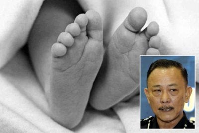 Chuan Huat (gambar kecil) memaklumkan, siasatan awal mendapati bayi perempuan tersebut telah dicampakkan dari tingkat 10 flat berkenaan. Foto hiasan