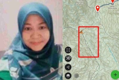 Kawasan bertanda merah merupakan lokasi pencarian yang dilakukan pasukan SAR Jaslinda pada Rabu.