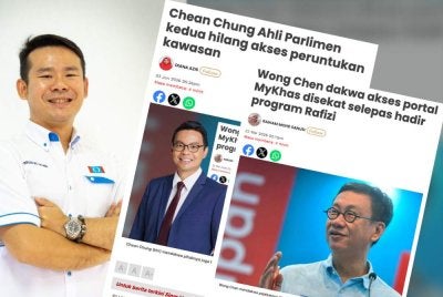 Bryan berkata, penggantungan akses tersebut merupakan kesan institusi susulan pendirian politik yang diambil oleh Chean Chung dan Wong Chen.