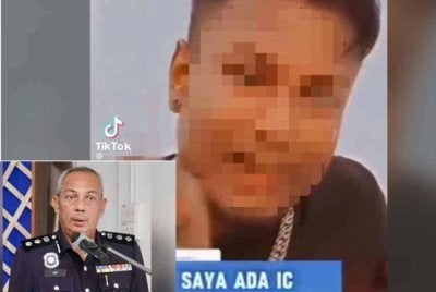 Video tular memaparkan seorang lelaki disyaki warga Myanmar mendakwa memiliki MyKad.Gambar kecil: Aidi Sham