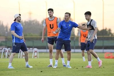 Cannavaro (dua dari kanan) tidak kisah dengan status 'underdog' tapi menegaskan Uzbekistan bukan hadir ke Piala Dunia sebagai pelengkap jadual. Foto Agensi