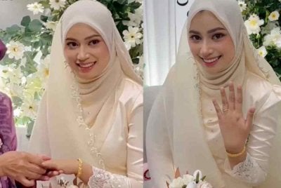 Gambar pertunangan anak Tok Adi yang tular di Threads dan Facebook. Foto Nurul Amaliena