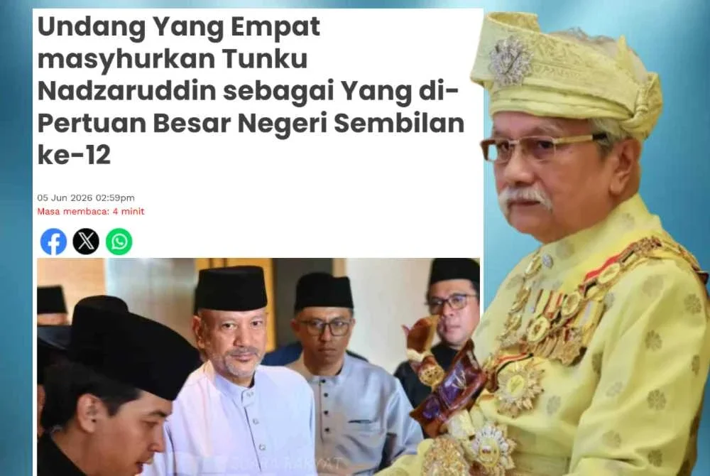 Institusi beraja Negeri Sembilan berhadapan cabaran getir apabila Pembesar Memerintah (Ruling Chiefs) memasyhurkan Tunku Nadzaruddin Tuanku Jaafar sebagai Yang di-Pertuan Besar Negeri Sembilan ke-12.