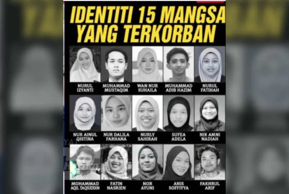 Seramai 15 mangsa terkorban dalam nahas bas di Gerik pada 9 Jun 2025.