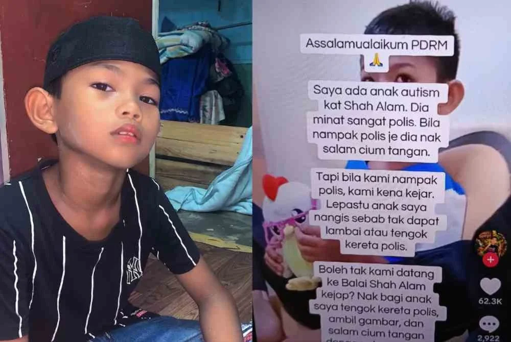 Muhammad Firdaus Al Fattah Muhammad Faris Izzuddin, 8, dikatakan sangat mengagumi anggota keselamatan sehingga teruja setiap kali melihat mereka bertugas.
