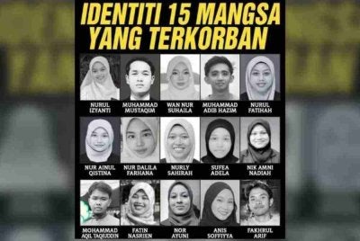15 pelajar UPSI terkorban dalam nahas di Gerik tahun lepas.