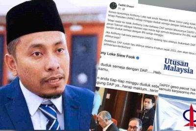 Ahmad Fadhli menyindir Anthony menerusi hantaran di Facebook pada Isnin.