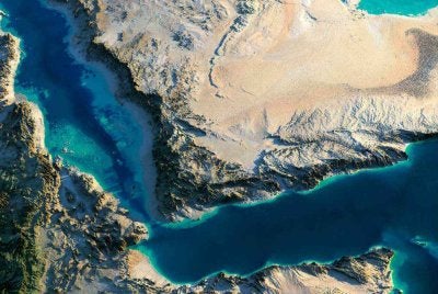 Selat Bab el-Mandeb yang menghubungkan Laut Merah dengan Teluk Aden merupakan antara laluan perkapalan paling sibuk di dunia dan laluan penting bagi kapal yang berulang-alik ke dan dari Terusan Suez. Foto: Agensi