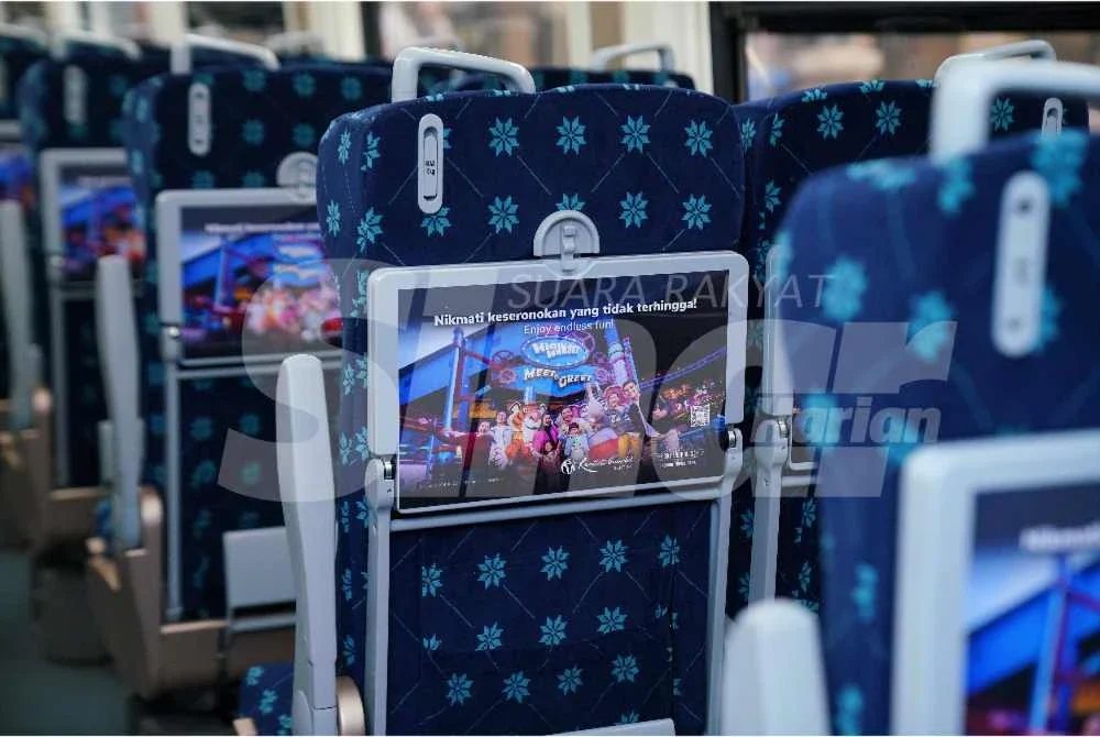 Tren ETS yang dihiasi dengan penjenamaan khas berkenaan berfungsi sebagai platform promosi bergerak RWG yang akan merentasi Semenanjung Malaysia dan meningkatkan keterlihatan destinasi tersebut dalam kalangan pelancong tempatan serta antarabangsa. Foto: MOHD HALIM ABDUL WAHID