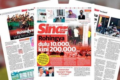 Laporan Sinar Harian pada Selasa.