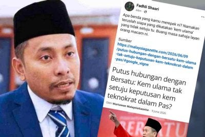 Respons Ahmad Fadhli terhadap dakwaan Tun Faisal kononnya keputusan Pas hentikan kerjasama dengan Bersatu tidak dipersetujui sepenuhnya Majlis Syura Ulamak Pas