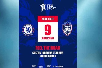 Perlawanan persahabatan yang dinanti-nantikan antara gergasi Liga Perdana Inggeris (EPL), Chelsea FC, dan juara Liga Super Malaysia, Johor Darul Ta'zim (JDT), di Johor diawalkan dua hari kepada 9 Ogos ini.