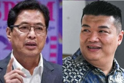 Azam (gambar kiri) menuntut Albert memohon maaf dan membuat pengisytiharan bahawa kenyataannya bersifat palsu.