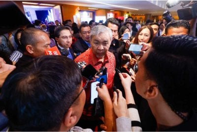 Ahmad Zahid ditemui media selepas merasmikan program Invest Malaysia 2026 di sini pada Selasa. Foto Bernama