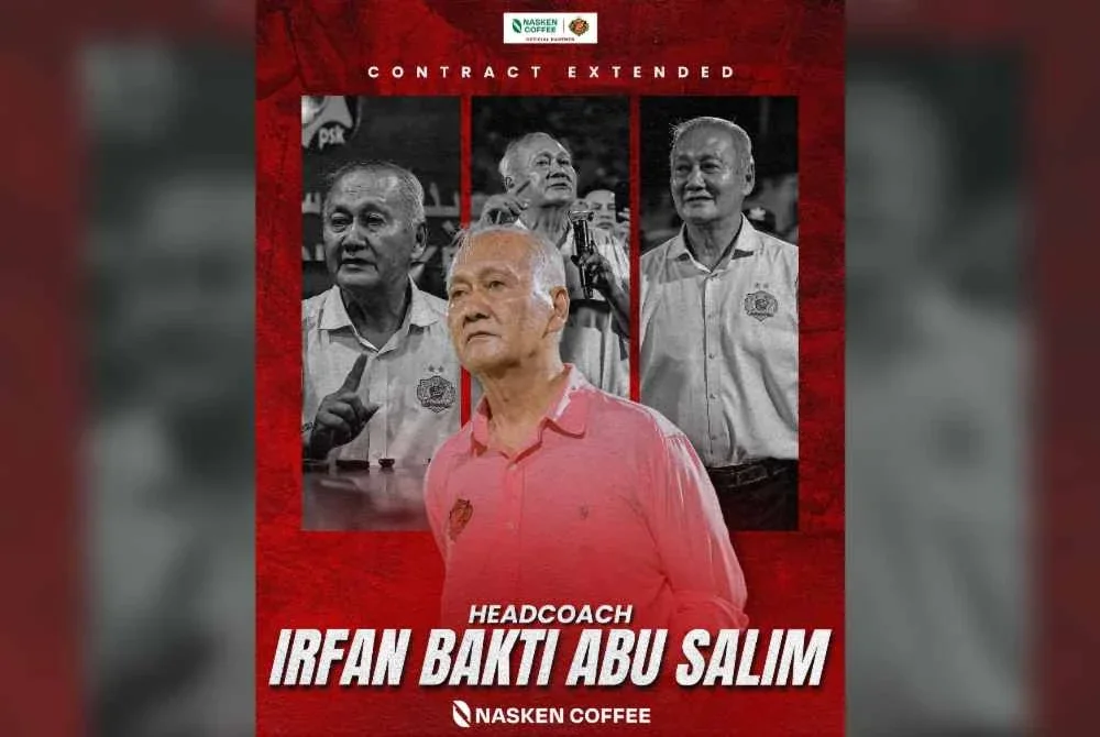 KRW FC memilih untuk mengekalkan Irfan Bakti Abu Salim sebagai ketua jurulatih pasukan