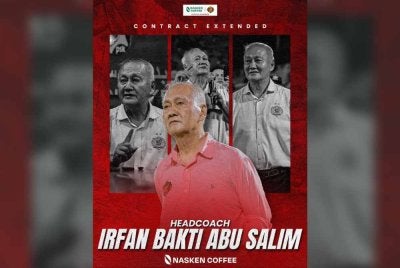 KRW FC memilih untuk mengekalkan Irfan Bakti Abu Salim sebagai ketua jurulatih pasukan
