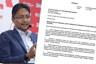 Marzuki mendedahkan, Bersatu sedia untuk meneliti syarat-syarat Pas dalam Mesyuarat MPT sebelum kerjasama politik diputuskan serta-merta.