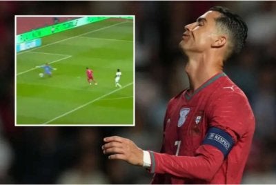 Ronaldo gagal memanfaatkan situasi satu lawan satu dalam aksi persahabatan menentang Nigeria. Foto: Agensi